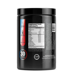 ES FIT Amino Powder tub label highlights 2:1:1 BCAA ratio for muscle growth