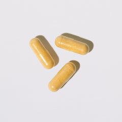 Esalon biotin hair multivitamins tablet on counter ready for routine use.