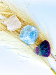 ESOTHERIC rainbow fluorite crystal for truth, consciousness, and focus.
