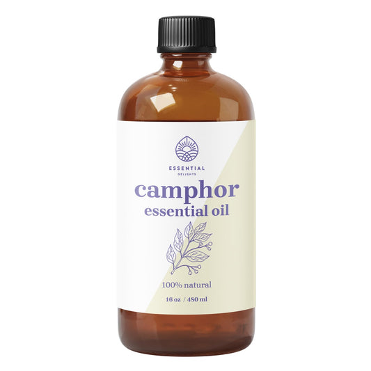 Essential Delights camphor essential oil bottle for aromatherapy and diffuser use