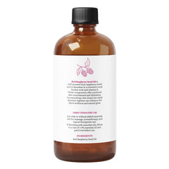 Essential Delights Red Raspberry Seed Oil pour demonstrates easy application for face and hair hydration.