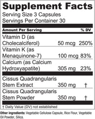 Close-up of Bone Boost capsules highlighting highly absorbable calcium for stronger bones.