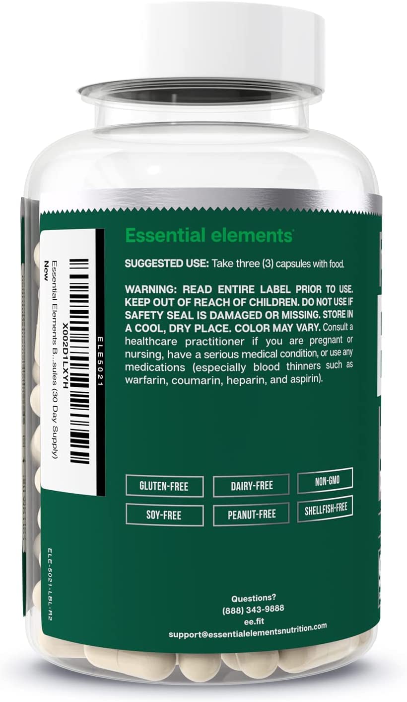 Front label view displaying 180 capsules and 60-day supply details.