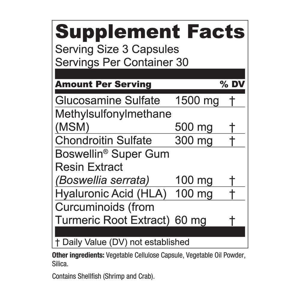 Essential Elements hyaluronic acid tablet detail promoting joint lubrication and smoother motion.