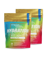 Essential Elements Hydration Packets in Blue Raspberry Lemonade for quick, flavorful hydration.