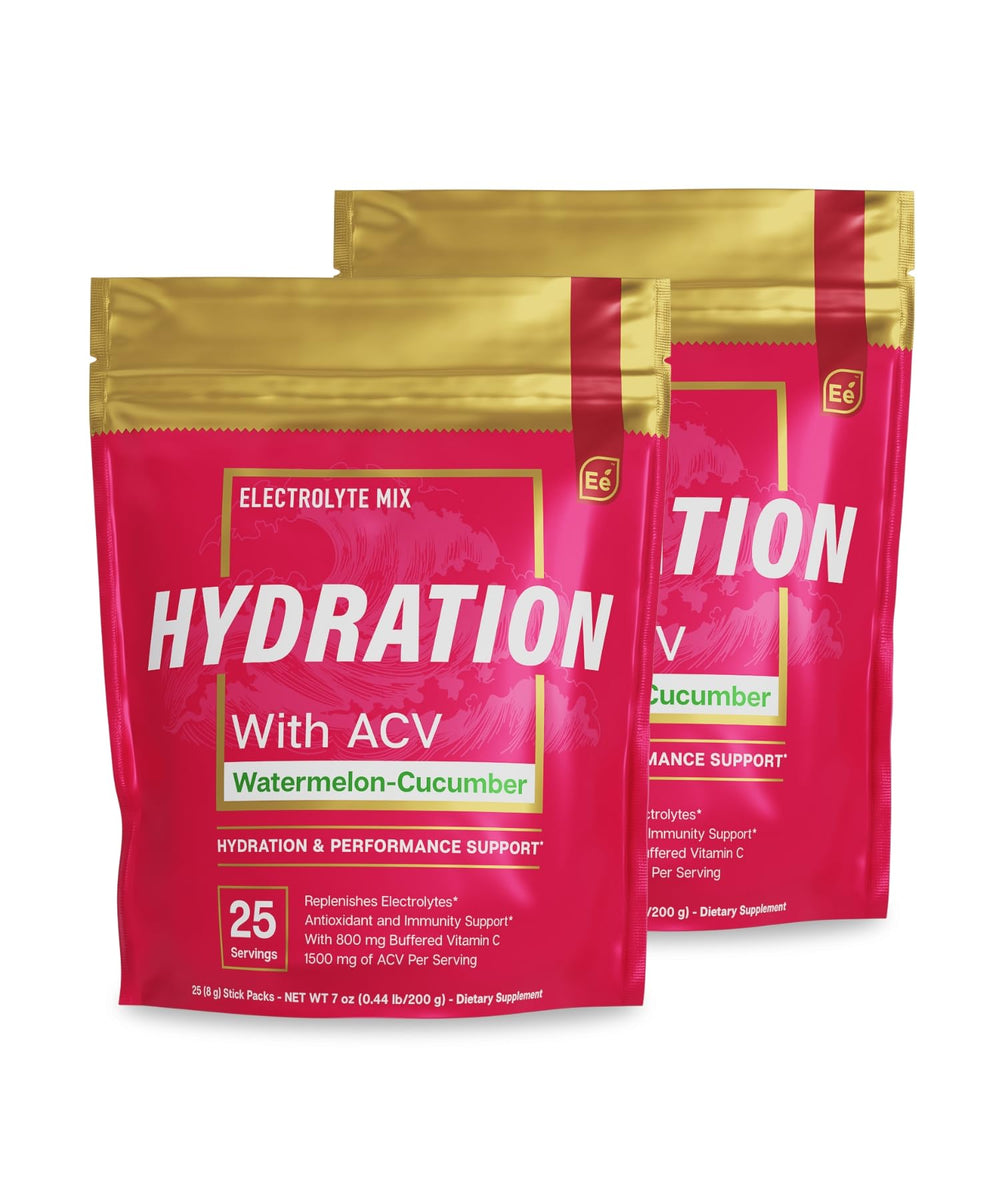 Essential Elements hydration packets Watermelon-Cucumber front view for refreshing workout hydration