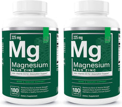 Essential Elements Magnesium Plus Zinc Vitamin D3 bottle shows triple-form magnesium for daily support