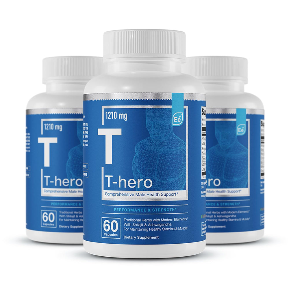 Essential Elements T-Hero bottle front view for daily energy and focus.