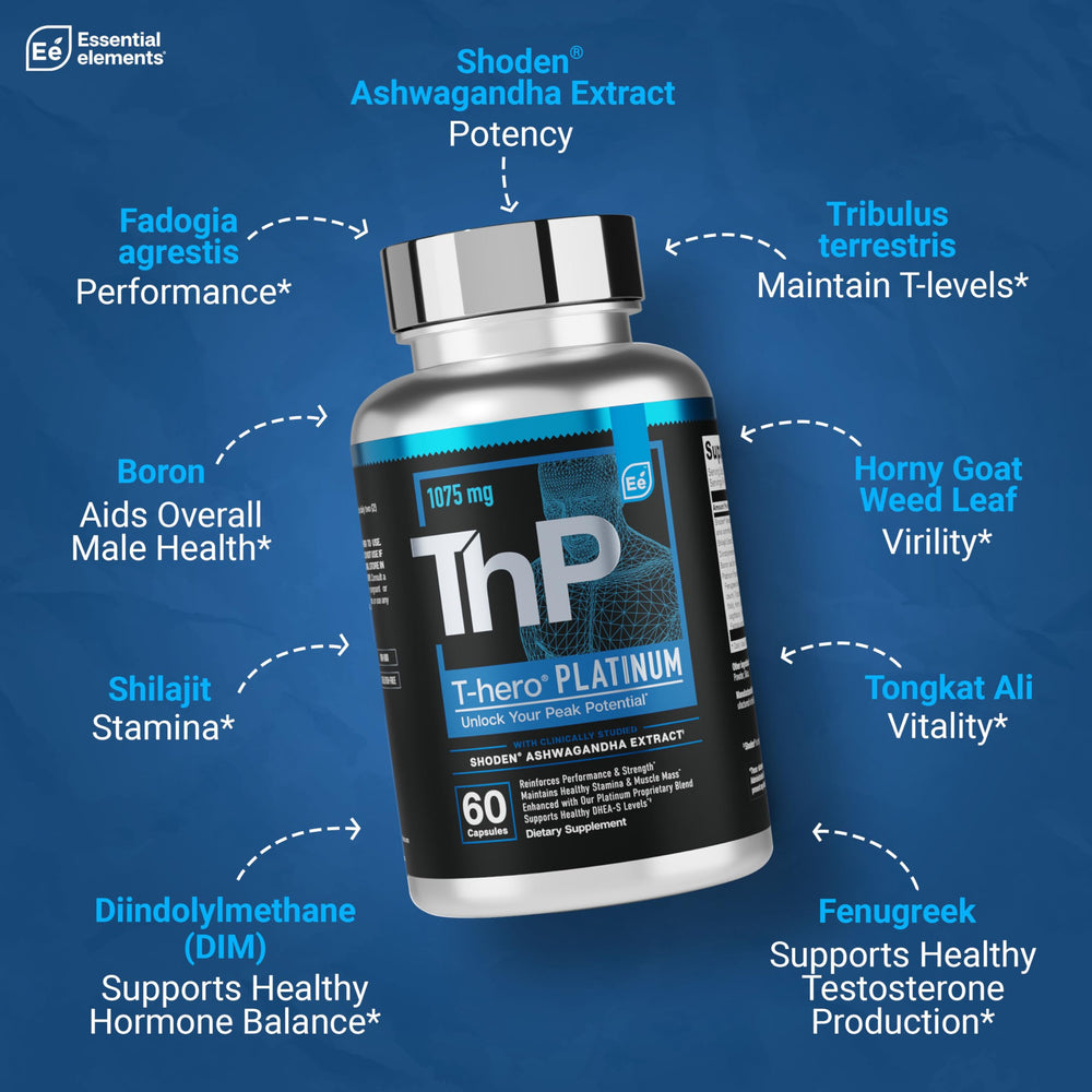 Essential Elements T-Hero Platinum in-use hands showing capsule intake