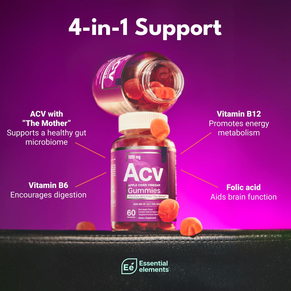 The Mother ACV gummies bottle close-up highlighting vegan formula