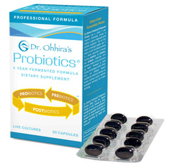 Essential Formulas Dr. Ohhira’s Probiotics Professional bottle indicates premium, shelf-stable probiotic formula