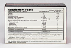 Essential Formulas Dr. Ohhira's Propolis Plus capsules for convenient daily use.