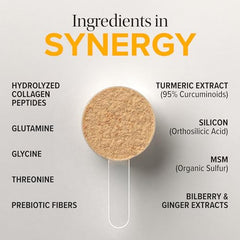 Essential Nutrition Collagen Gut label displays sugar-free, gluten-free, dairy-free attributes.