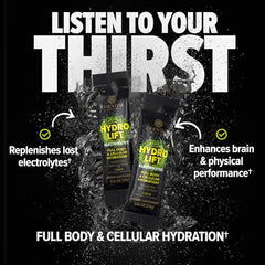 Essential Nutrition Hydrolift lemon in a water bottle for daily hydration
