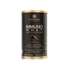 Essential Nutrition Immuno Whey chocolate bottle for convenient post-workout protein