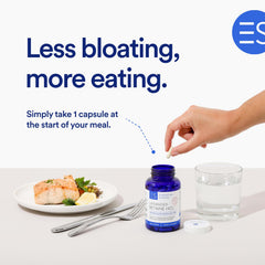 Essential Stacks Betaine HCL label closeup highlighting high-potency pepsin