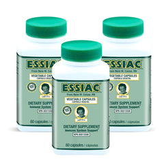 Essiac bottle pour shows convenient plant-based antioxidant capsules