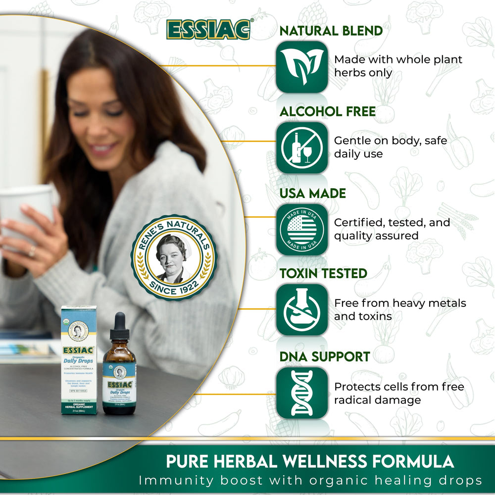 Essiac Drops being poured into water for easy dosing