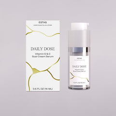 ESTAS Beauty Scar Cream vegan cruelty-free label visible on packaging.