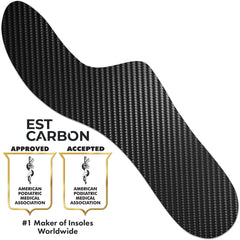 ESTCARBON carbon fiber insole close-up of 3K twill material for durability