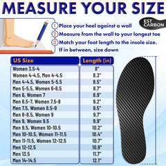 EstCarbon one-piece carbon fiber insole, 1.6mm thin for lightweight durability