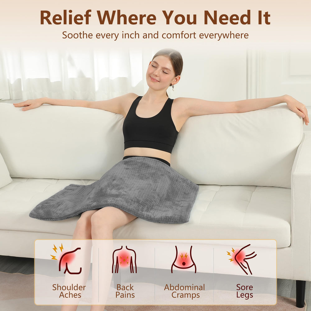 ESTINGO heating pad offers four heat levels to tailor warmth to your needs.