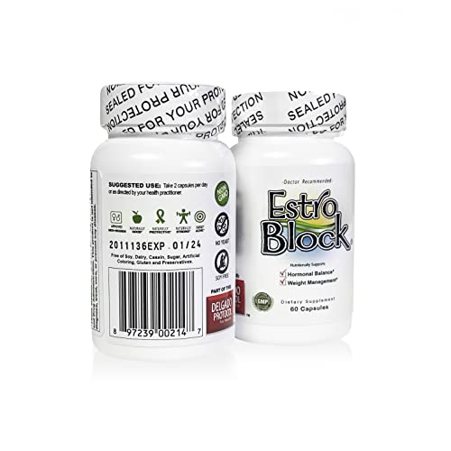 Estroblock capsules closeup highlights easy daily capsules