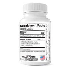 Open Estroblock Pro bottle with capsules spilled, easy daily use