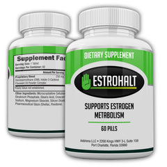 Estrohalt 4-pack packaging shown for convenient on-the-go supplementation.