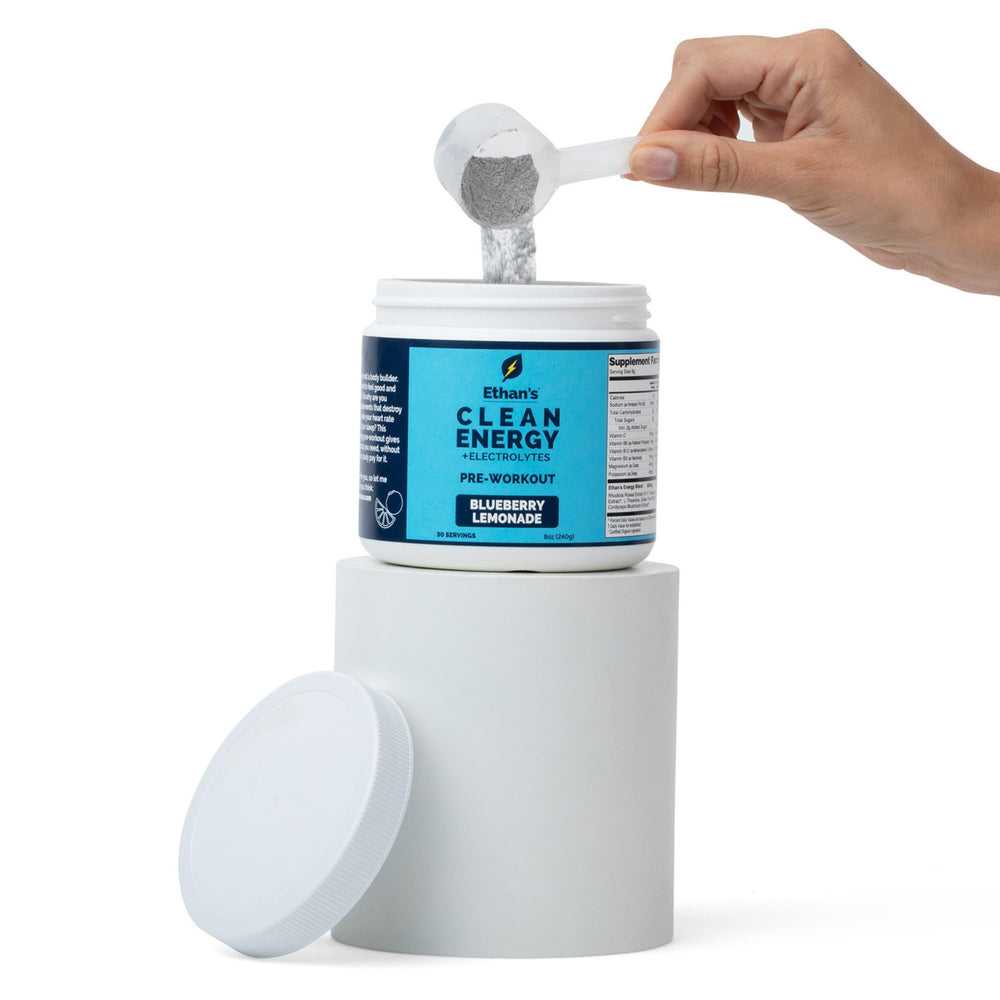 Ethan's Feel Good powder dissolving in water showing natural color without artificial additives