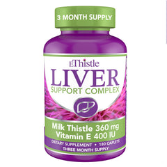 EThistle Liver Wellness bottle with caplets for daily liver support