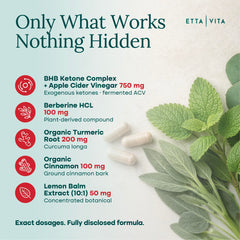 Capsule scene emphasizes Berberine HCL for convenient weight management support.