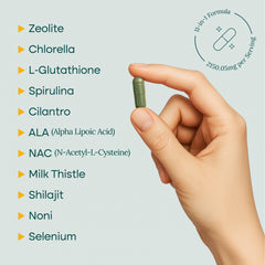 Capsules with water illustrating daily intake for gentle cleansing.