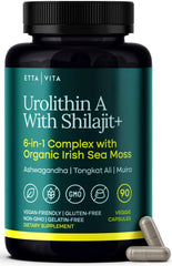 Etta Vita Urolithin-A Complex bottle for steady energy and focus.