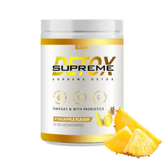 ETUIH Supreme Detox pineapple bottle showing product and label for easy daily cleansing