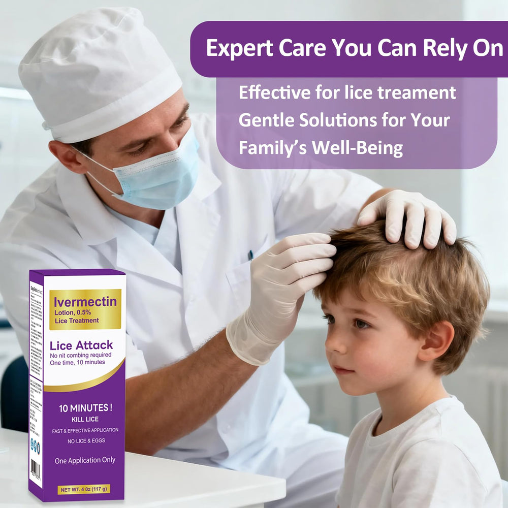 Etzion ivermectin lotion applied to dry hair for treatment