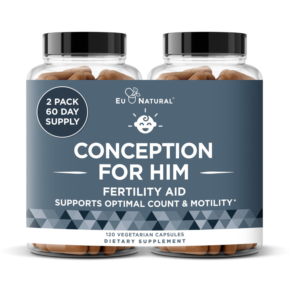 Eu Natural Conception for Him bottle pour shows easy daily fertility support.