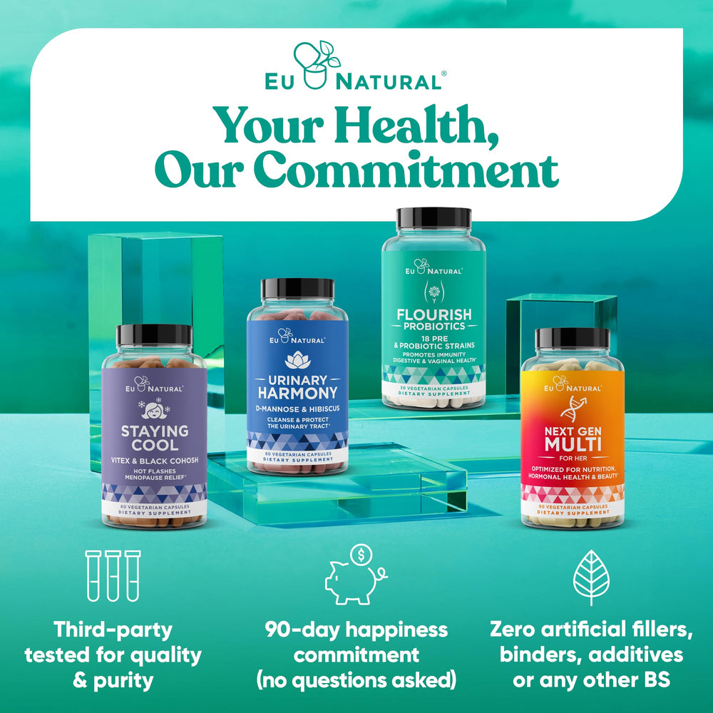 Flourish Probiotics in a glass of water demonstrating easy intake.