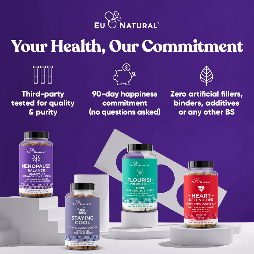 Eu Natural Menopause Balance packaging box showcasing eco-friendly packaging.