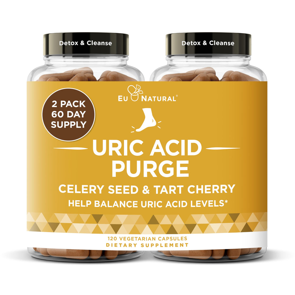 Eu Natural Purge Uric Acid Flush bottle front for daily support