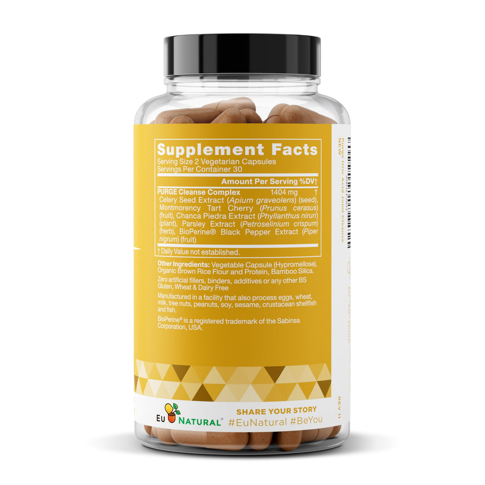 Eu Natural Purge Uric Acid Flush bottle with mobility messaging