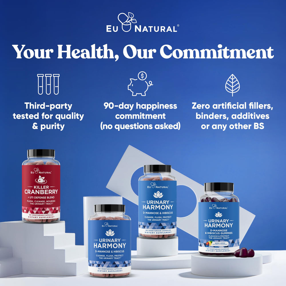 Eu Natural Urinary Harmony household-use illustration with capsule bottle