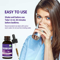 Herbal ingredients such as chamomile and valerian hint at calming effects