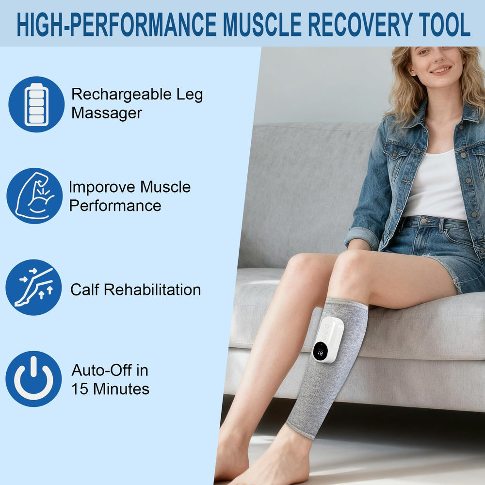 Eulay Leg Massager wireless design with built-in battery for cordless use.