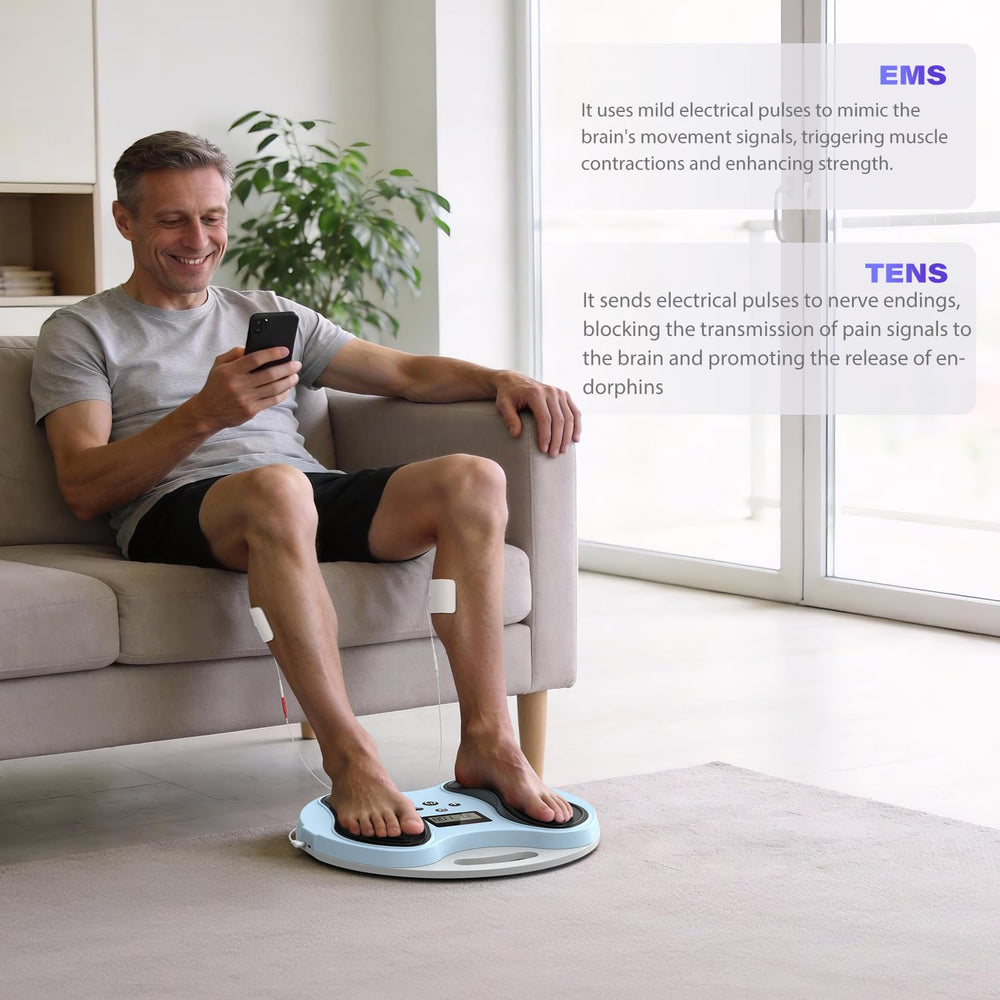 EULEYAW EMS-TENS technology stimulates nerves and muscles for targeted comfort.