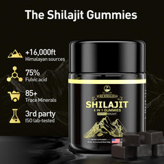 Dispensed Eullsi Shilajit gummies demonstrating convenient daily routine.