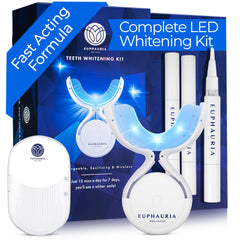 Euphauria LED whitening mouthpiece for at home use and potential faster shade change