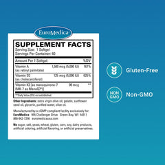 EuroMedica A•D•K2 Softgels closeup for easy daily use