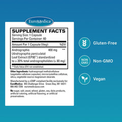 Andrographis EP80 capsules close-up highlighting vegan formula for immune-friendly support