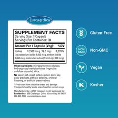 EuroMedica Tri-Iodine capsules for daily thyroid and immune support.
